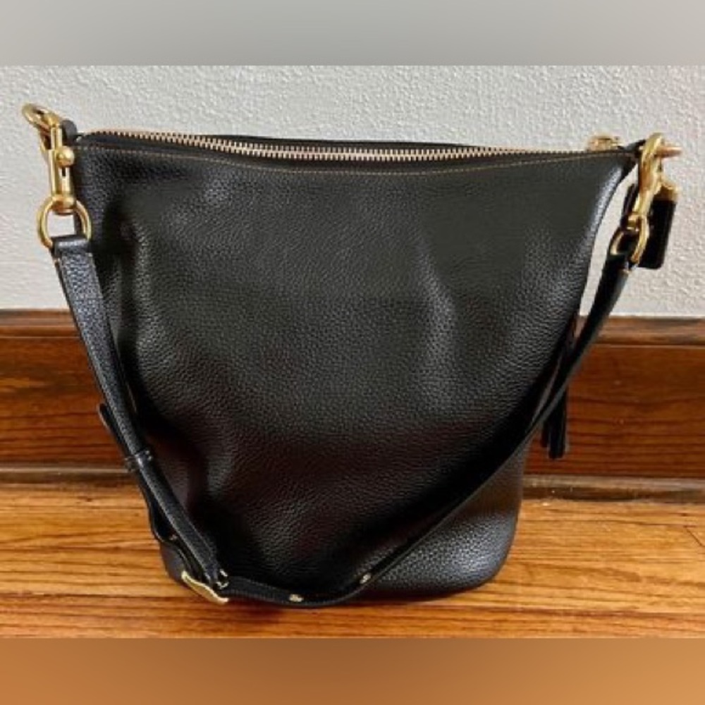 Coach leather pebbled glove tanned duffel